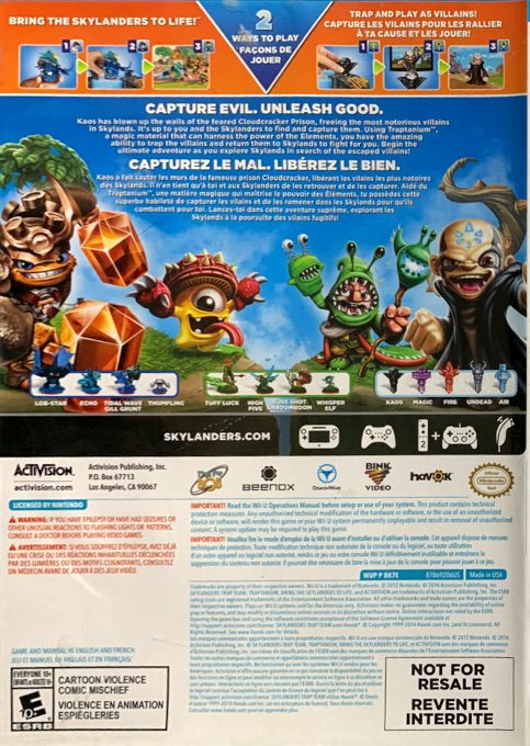 Skylanders Trap Team dos
