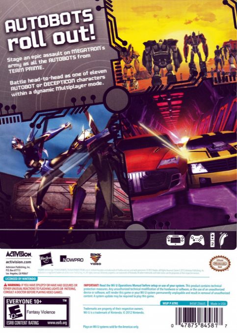 Transformers Prime : The Game dos