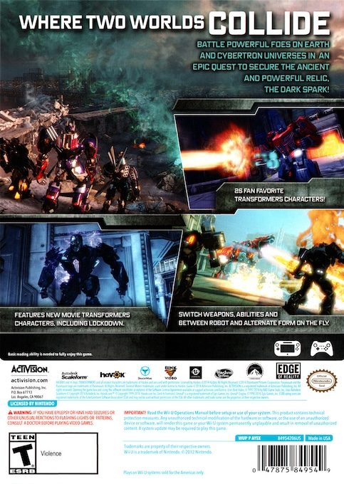 Transformers : Rise of the Dark Spark dos