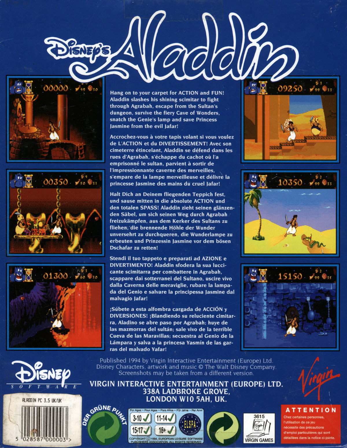 Disney's Aladdin dos