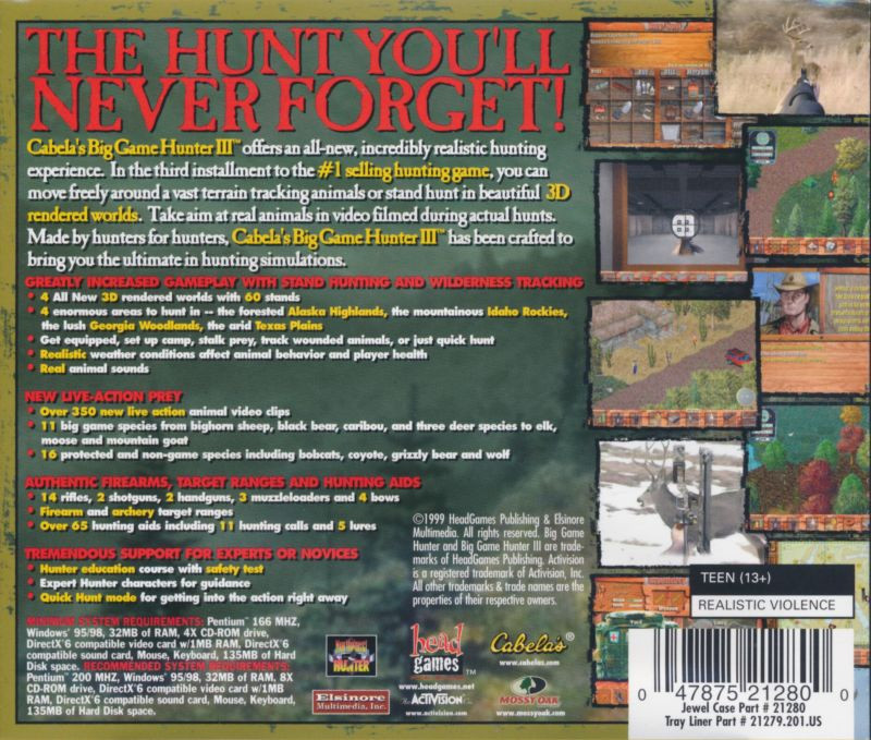 Cabela's Big Game Hunter 3 dos