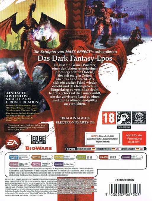 Dragon Age: Origins - Dos