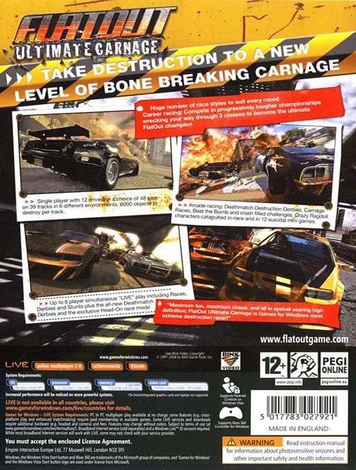 FlatOut: Ultimate Carnage - Dos