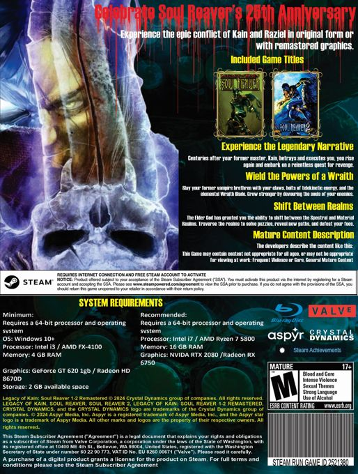 Legacy of Kain - Soul Reaver 1 & 2 Remastered - Dos