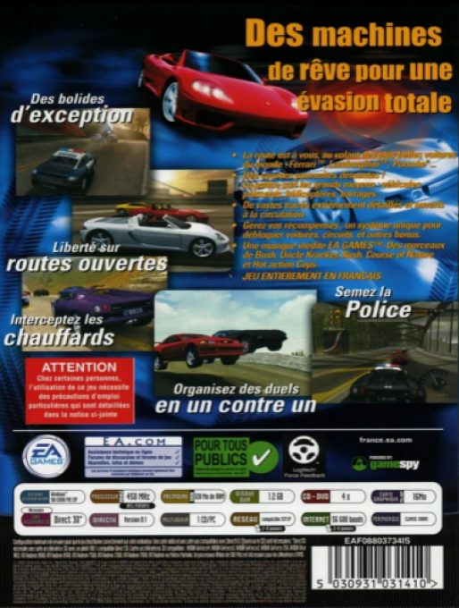 Need for Speed : Poursuite infernale 2 dos