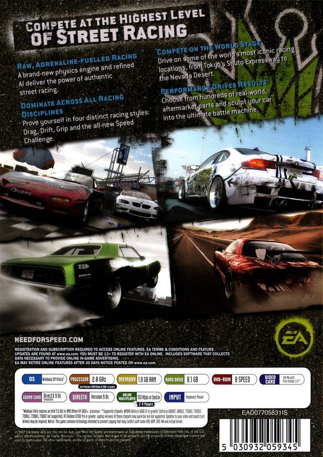 Need For Speed Prostreet dos