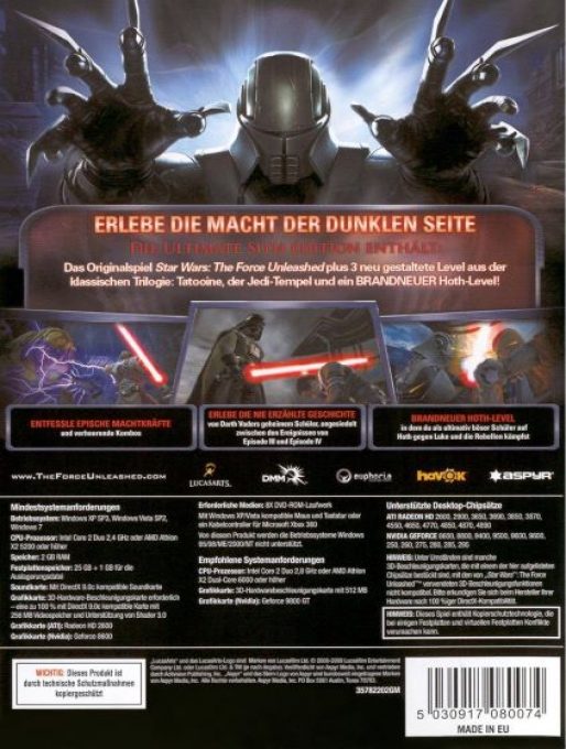 Star Wars: The Force Unleashed - Ultimate Sith Edition - Dos