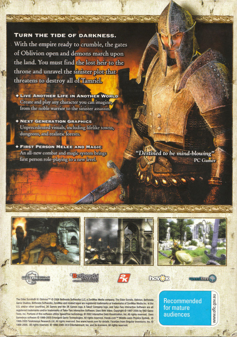 The Elder Scrolls IV: Oblivion - Dos
