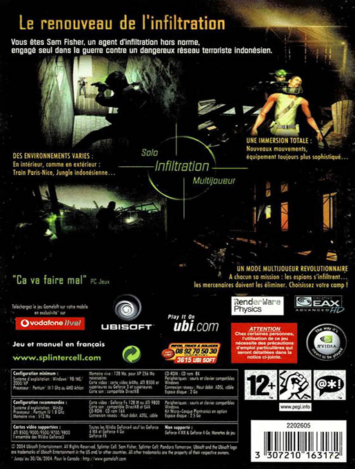 Tom Clancy's Splinter Cell : Pandora Tomorrow - Dos