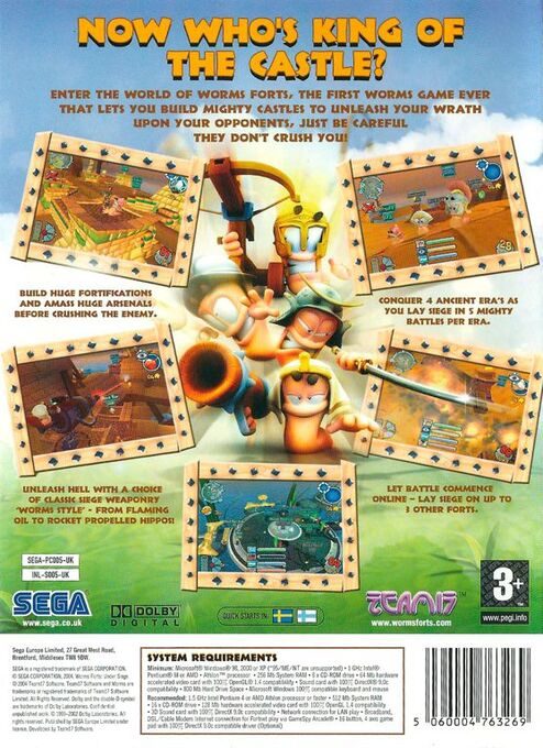 Worms Forts : État de Siège dos
