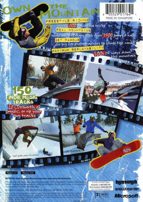 Amped : Freestyle Snowboarding - Dos