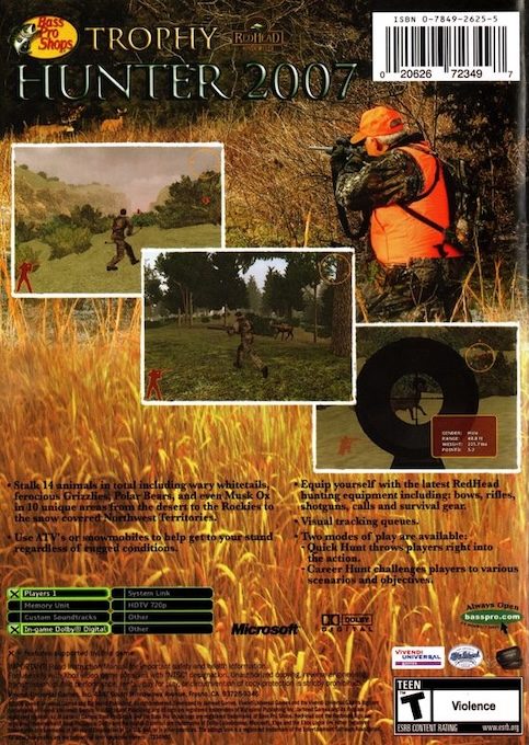 Bass Pro Shops : Trophy Hunter 2007 dos