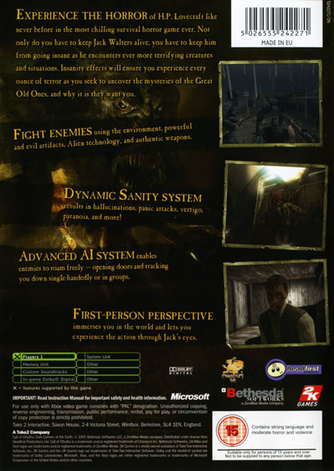 Call Of Cthulhu : Dark Corners Of The Earth - Dos