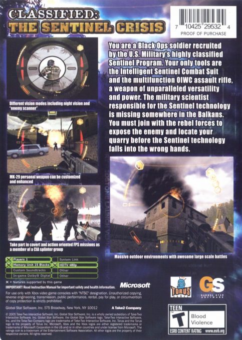 Classified : The Sentinel Crisis dos