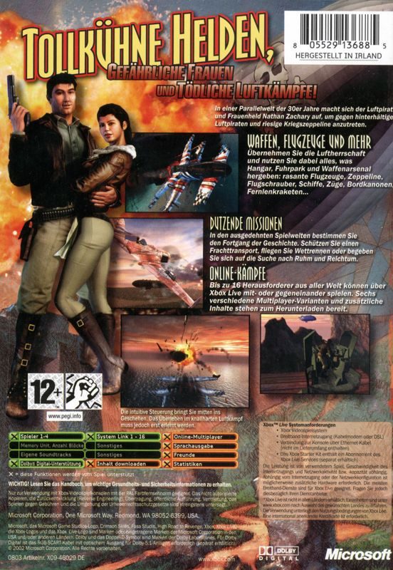 Crimson Skies : High Road To Revenge dos