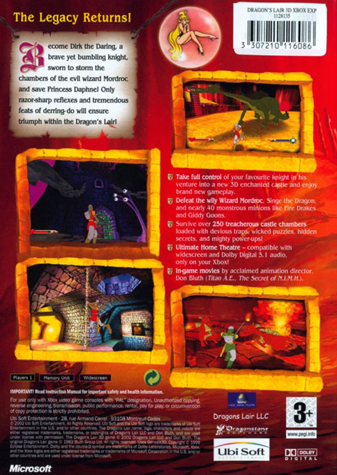 Dragon's Lair 3D : Return To The Lair - Dos