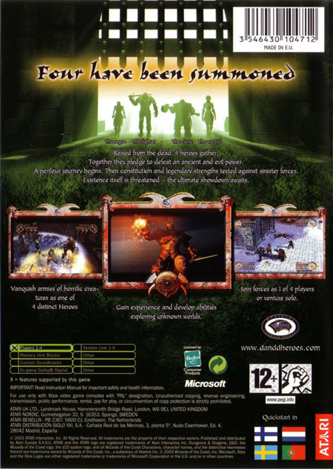 Dungeons & Dragons : Heroes - Dos