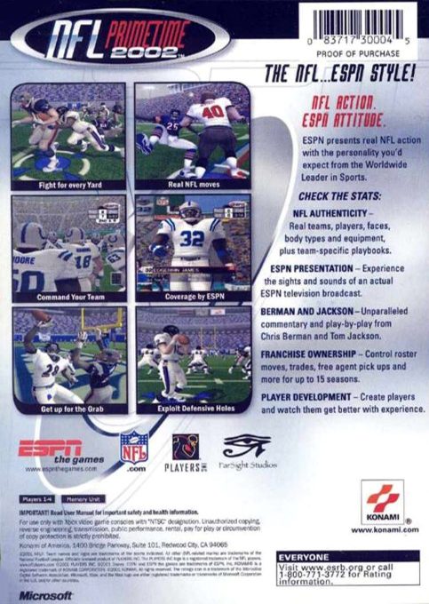 Espn Nfl Primetime 2002 dos