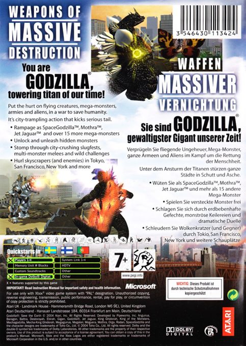 Godzilla : Save the Earth dos