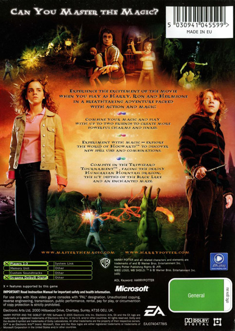Harry Potter Et La Coupe De Feu - Dos