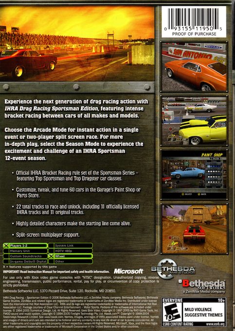 IHRA Drag Racing : Sportsman Edition dos
