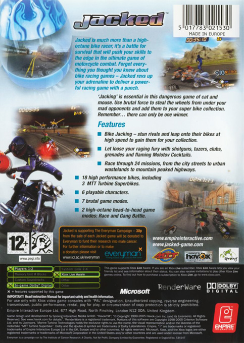 Jacked : La Guerre Des Gangs - Dos