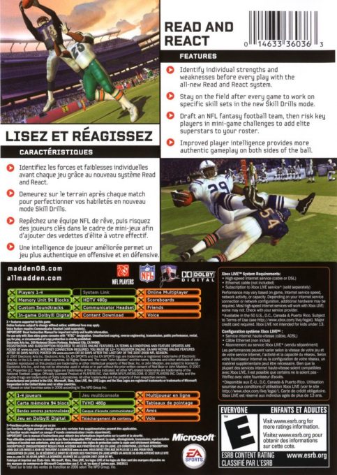Madden NFL 08 dos