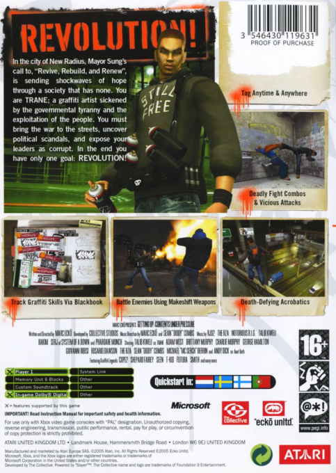 Marc Ecko's Getting up : Contents under Pressure - Dos