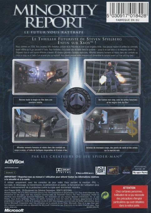 Minority Report : Le Futur Vous Rattrape dos