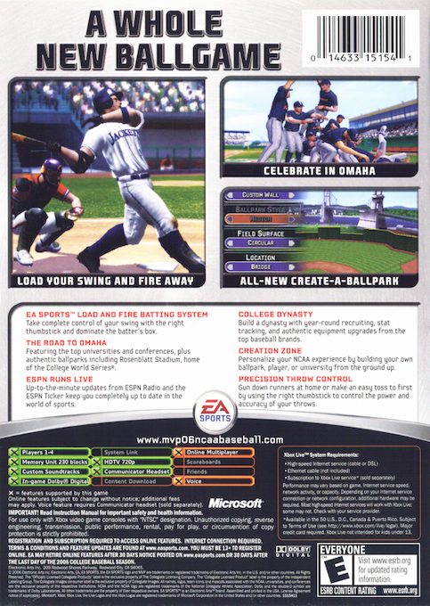 Mvp 06 Ncaa Baseball dos