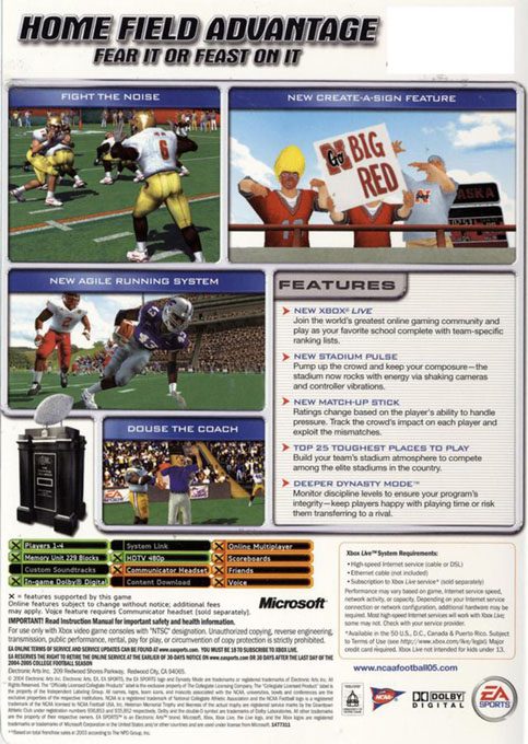 Ncaa Football 2005 dos