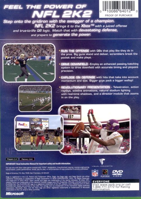 NFL 2K2 dos