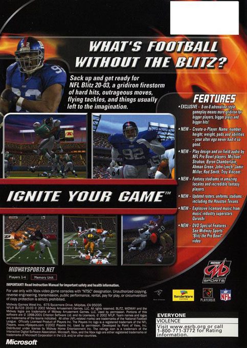NFL Blitz 2003 dos