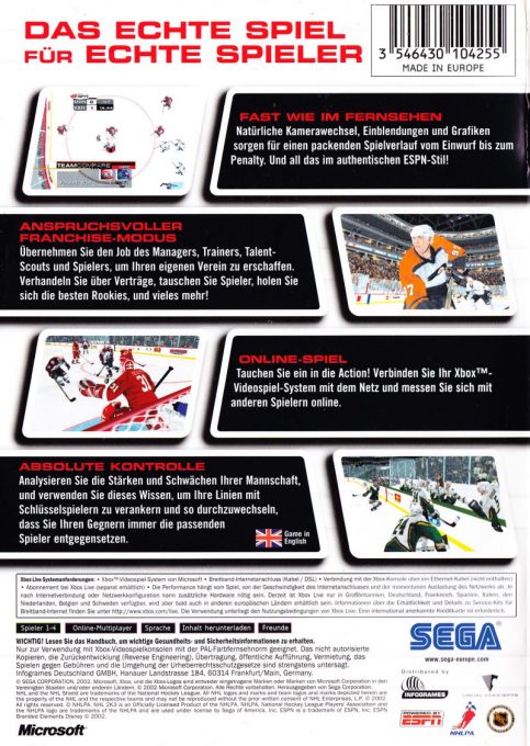 NHL 2K3 dos