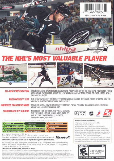 NHL 2K7 dos