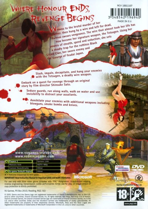 Red Ninja : End Of Honour dos
