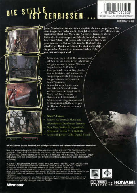 Silent Hill 2 : Restless Dreams - Dos