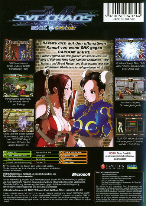 SNK vs. Capcom : SVC Chaos - Dos