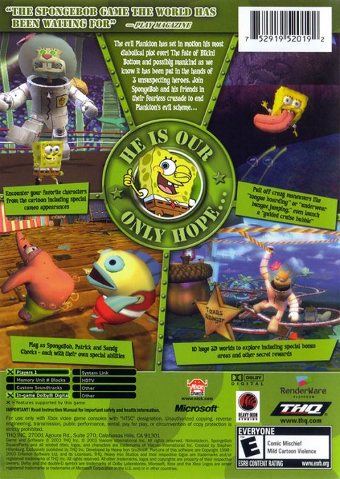 SpongeBob Squarepants : Battle For Bikini Bottom dos