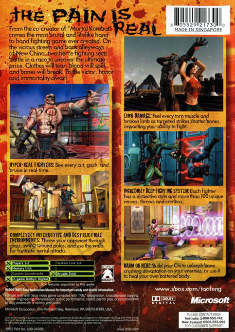 Tao Feng : Fist of the Lotus - Dos