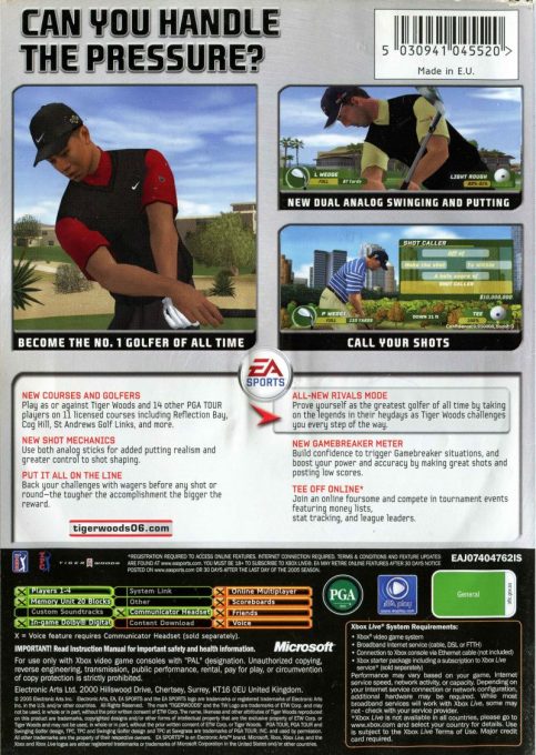 Tiger Woods PGA Tour 06 dos