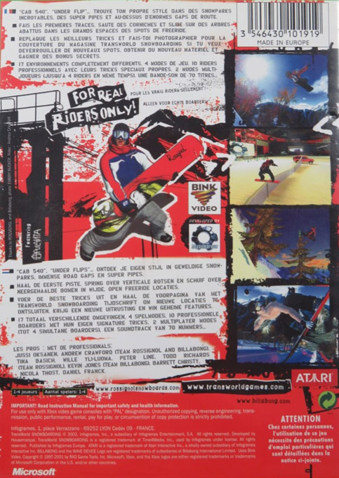 Transworld Snowboarding - Dos