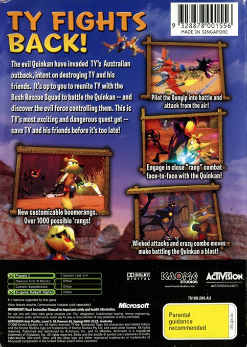 TY The Tasmanian Tiger 3 : Night Of The Quinkan dos