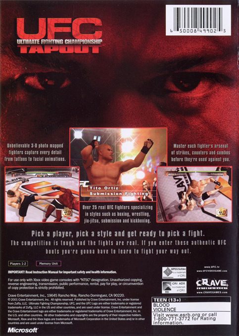 UFC Ultimate Fighting Championship : Tapout dos