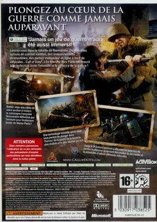 Call of Duty 3 : En Marche vers Paris dos