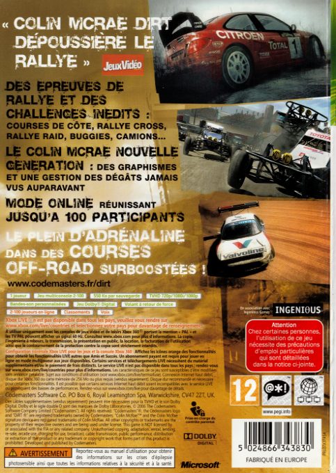 Colin McRae : DiRT dos