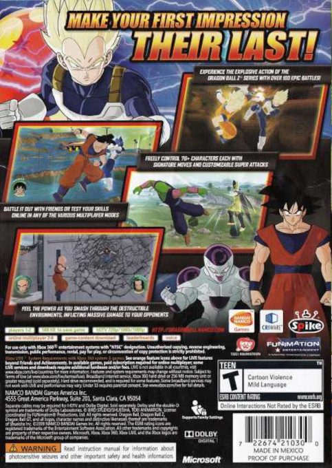 Dragon Ball Raging Blast - Dos