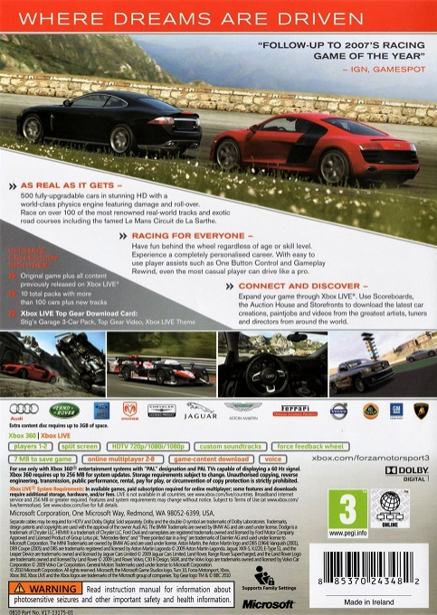 Forza Motorsport 3 - Ultimate Collection dos