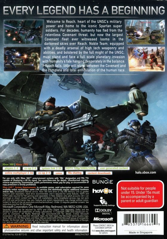 Halo Reach dos