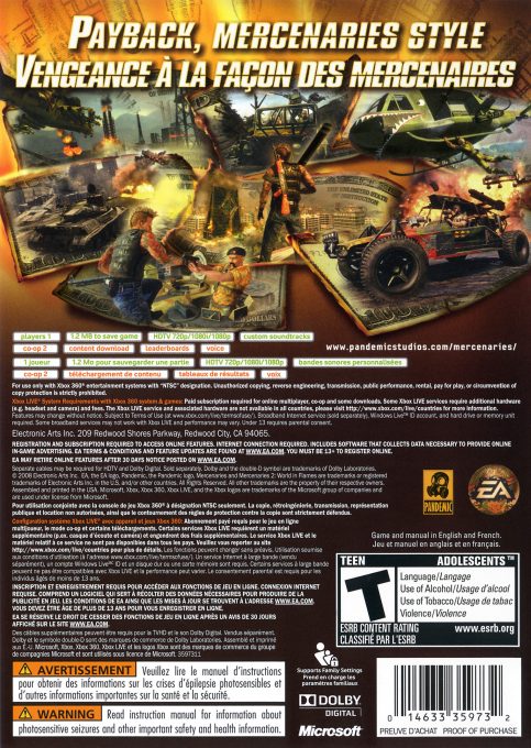 Mercenaries 2 - World in Flames - Dos